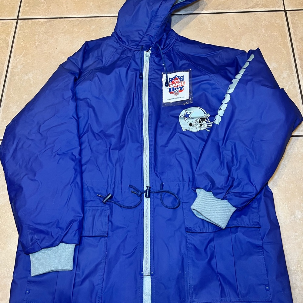NFL Game Day Dallas Cowboys Vintage Hooded Raincoat